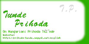 tunde prihoda business card